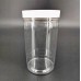 Plastic Donation Can, Holds 5.9 x 3.35 Graphics - Clear 119636